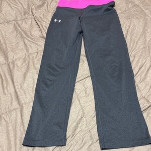 Under Armour Kids Gray and Pink Athletic Pants Medium Girl’s